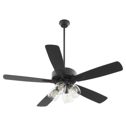 Quorum Ovation 4525-04159 Ceiling Fan, UL Dry Rated, Matte Black