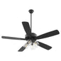 Quorum Ovation 4525-04159 Ceiling Fan, UL Dry Rated, Matte Black