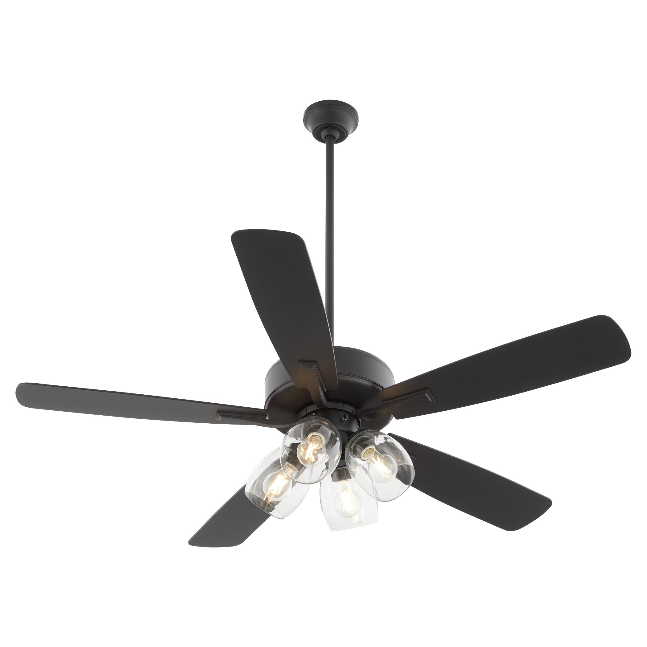Quorum Ovation 4525-04159 Ceiling Fan, UL Dry Rated, Matte Black