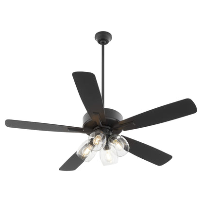 Quorum Ovation 4525-04159 Ceiling Fan, UL Dry Rated, Matte Black