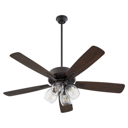 Quorum Ovation 4525-04159 Ceiling Fan, UL Dry Rated, Matte Black
