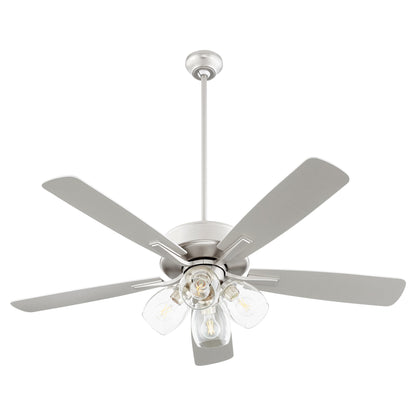 Quorum 4525-04165 Ceiling Fan, UL Dry Rated, Satin Nickel