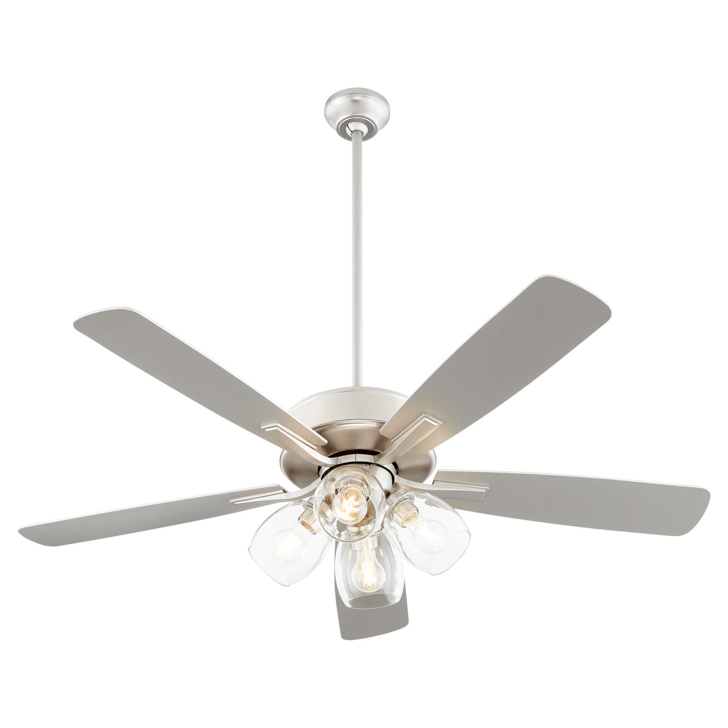 Quorum 4525-04165 Ceiling Fan, UL Dry Rated, Satin Nickel