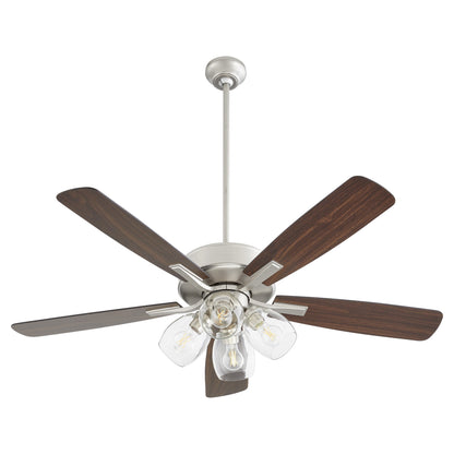 Quorum 4525-04165 Ceiling Fan, UL Dry Rated, Satin Nickel