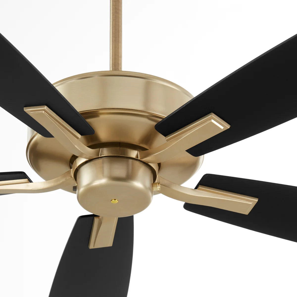 Quorum Ovation 4525-80 Ceiling Fan 52 Inch without Light, 3 Speed Pull Chain - Aged Brass