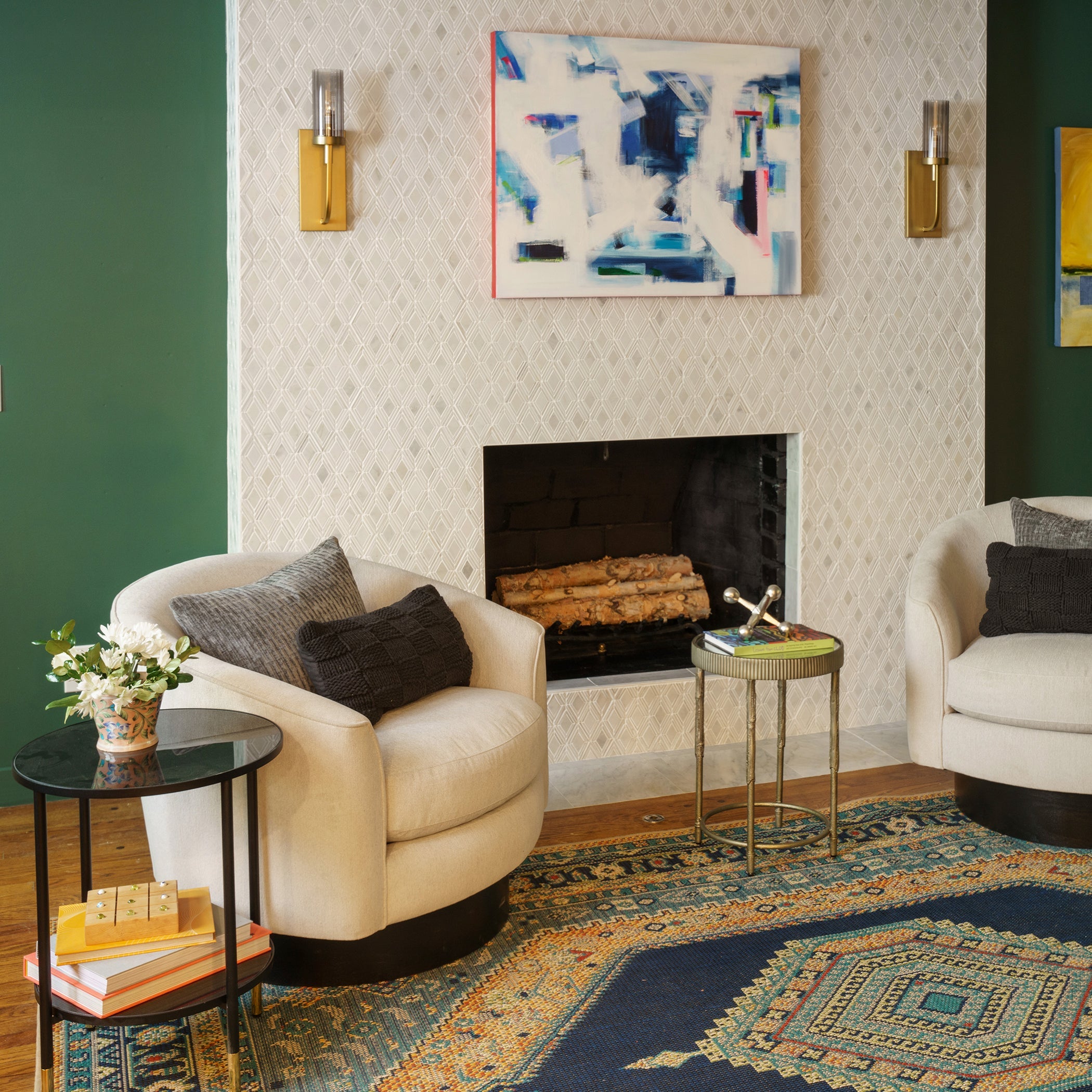 Quorum Ladin 501-1-80 Wall Mount - Aged Brass W/ Smoke Fluted Glass