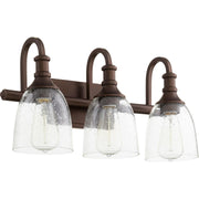 Quorum Richmond 5011-3-186 Vanity - Oiled Bronze W/ Clear/seeded