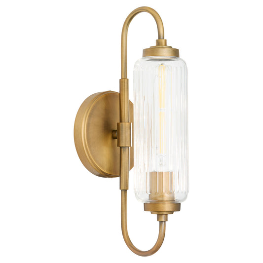 Quorum 5015-1-47 Wall Mount, UL Damp Rated, Brushed Brass