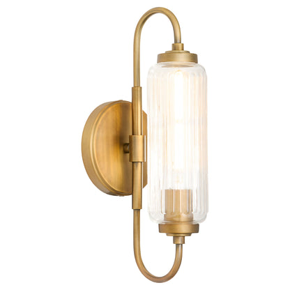 Quorum 5015-1-47 Wall Mount, UL Damp Rated, Brushed Brass