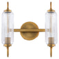 Quorum Whitmire 5015-2-47 Vanity Light Fixture, UL Damp Rated, Brushed Brass