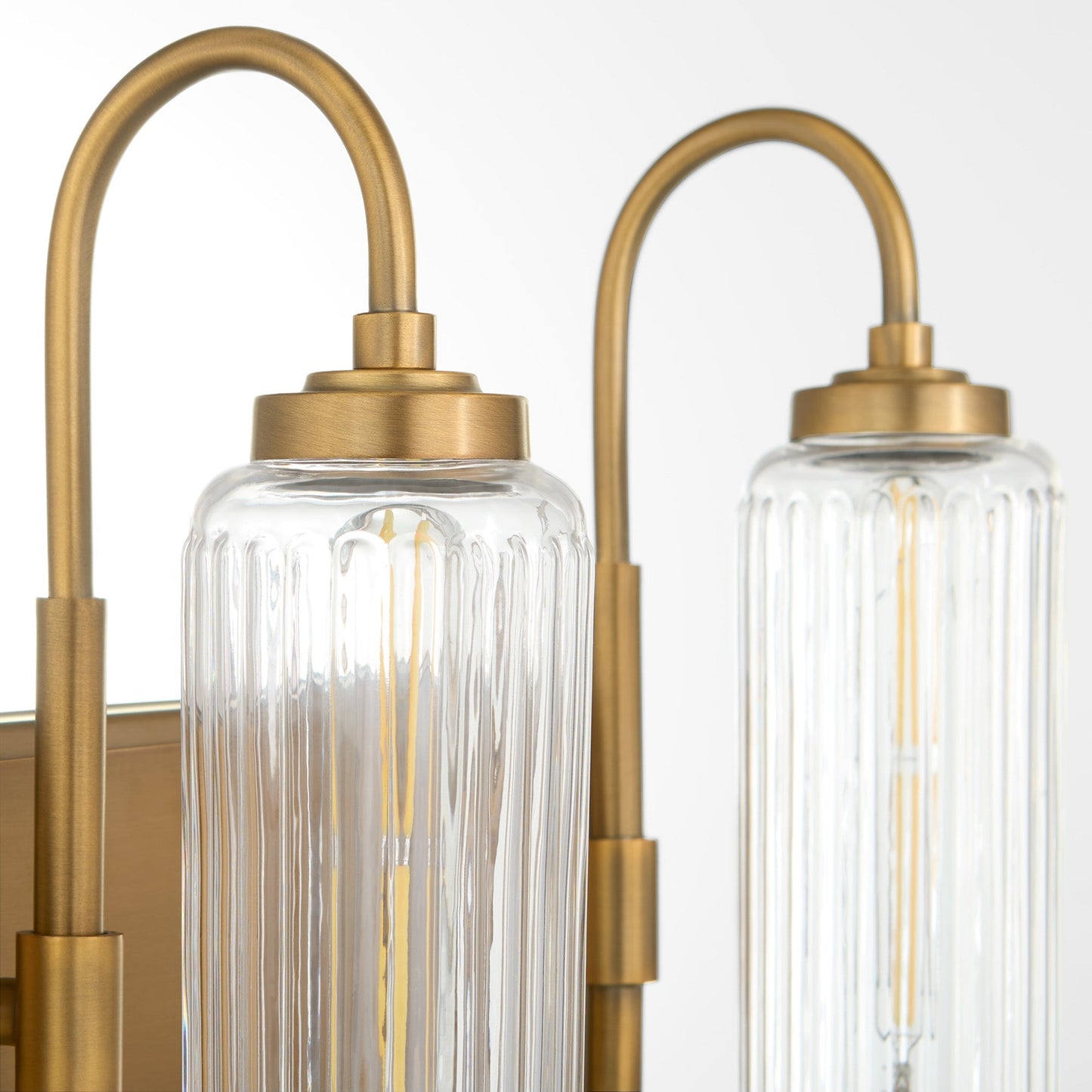 Oxygen Lighting Whitmire 5015-3-47 Vanity Light Fixture, UL Damp Rated, Brushed Brass