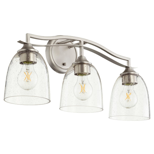 Quorum Jardin 5027-3-265 Vanity - Satin Nickel W/ Clear/seeded