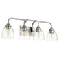 Quorum Enclave 5059-4-265 Vanity - Satin Nickel W/ Clear/seeded