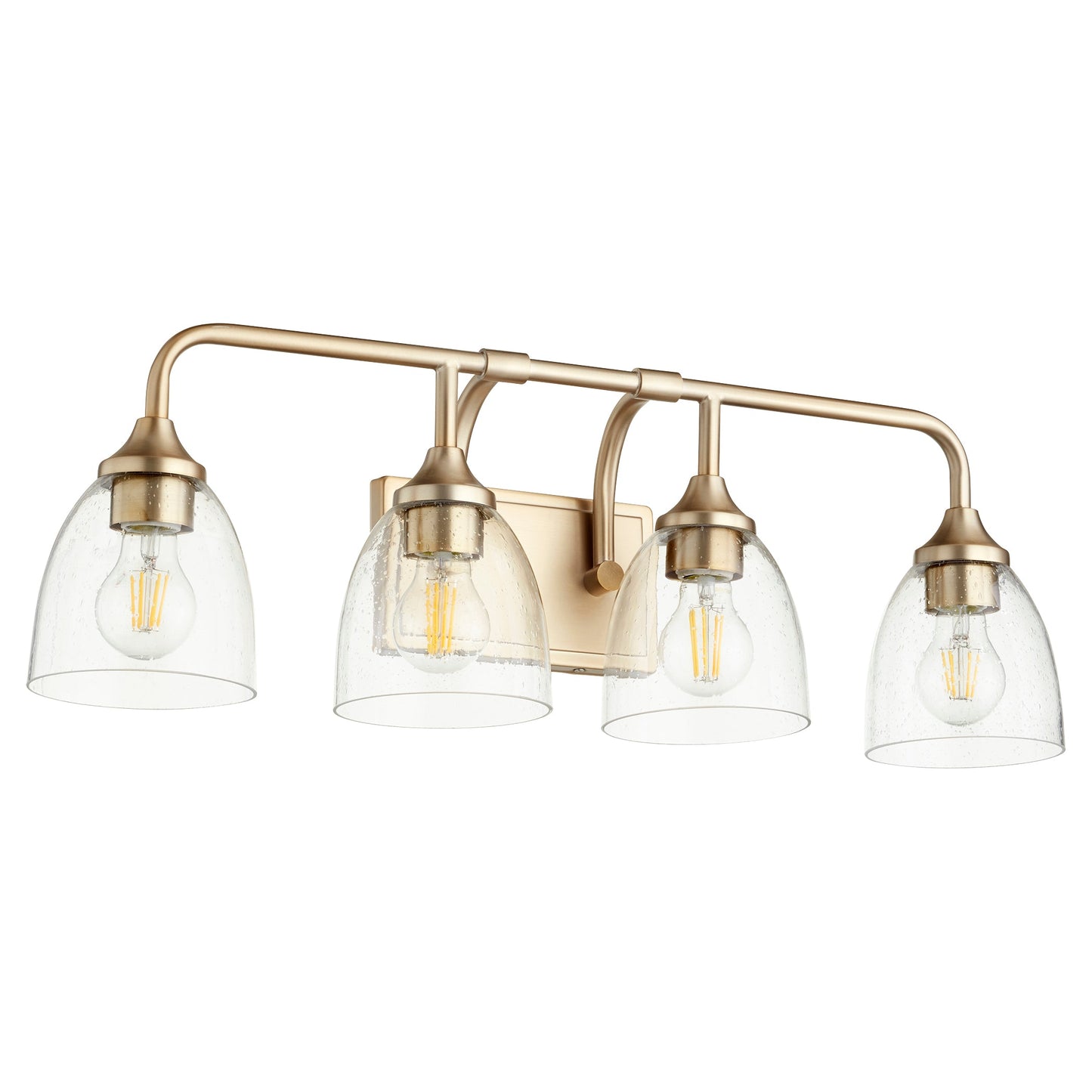Quorum Enclave 5059-4-280 Vanity - Aged Brass W/ Clear/seeded