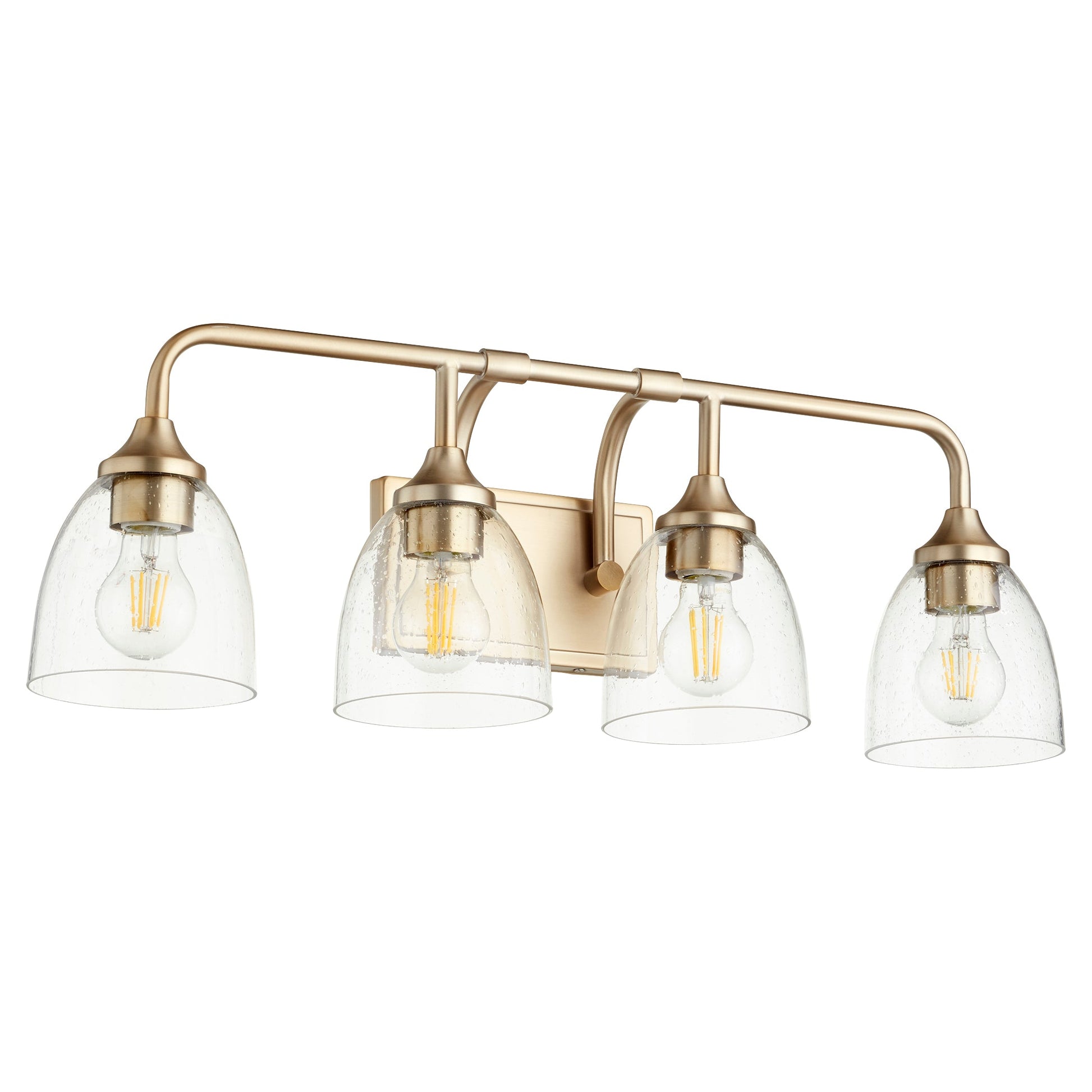 Quorum Enclave 5059-4-280 Vanity - Aged Brass W/ Clear/seeded