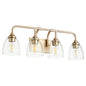 Quorum Enclave 5059-4-280 Vanity - Aged Brass W/ Clear/seeded
