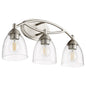 Quorum Barkley 5069-3-265 Vanity - Satin Nickel W/ Clear/seeded