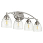 Quorum Barkley 5069-4-265 Vanity - Satin Nickel W/ Clear/seeded
