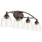 Quorum Barkley 5069-4-286 Vanity - Oiled Bronze W/ Clear/seeded