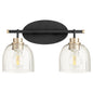 Quorum Espy 507-2-6980 Vanity - Textured Black W/ Aged Brass