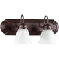 Quorum 5094-2-186 Vanity - Oiled Bronze W/ Faux Alabaster