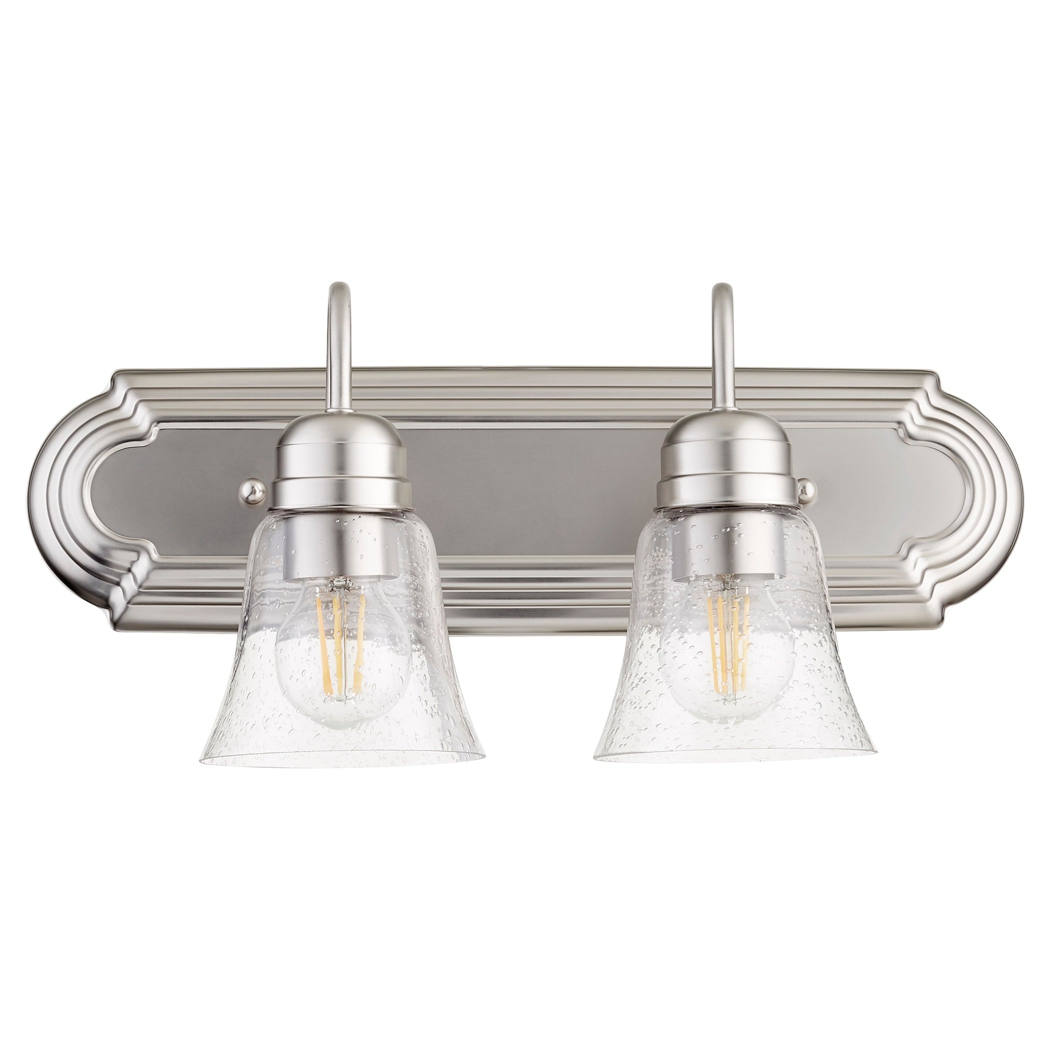 Quorum 5094-2-265 Vanity - Satin Nickel W/ Clear/seeded