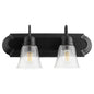Quorum 5094-2-269 Vanity - Textured Black W/ Clear/seeded