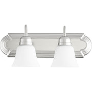 Quorum 5094-2-65 Vanity - Satin Nickel W/ Satin Opal