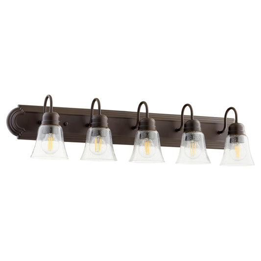 Quorum 5094-5-286 Vanity - Oiled Bronze W/ Clear/seeded