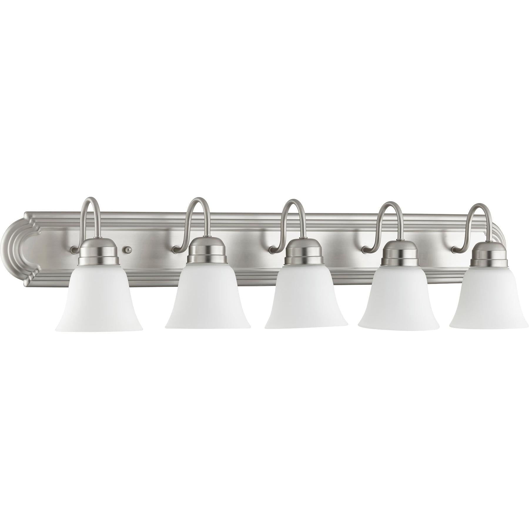 Quorum 5094-5-65 Vanity - Satin Nickel W/ Satin Opal