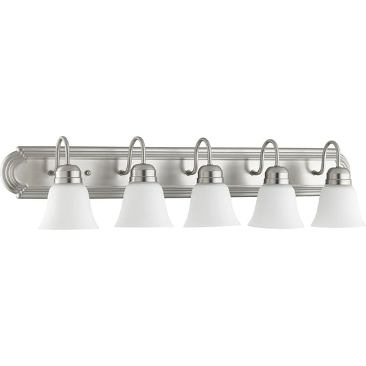 Quorum 5094-5-65 Vanity - Satin Nickel W/ Satin Opal