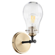 Quorum 511-1-69 Wall Mount - Textured Black W/ Aged Brass