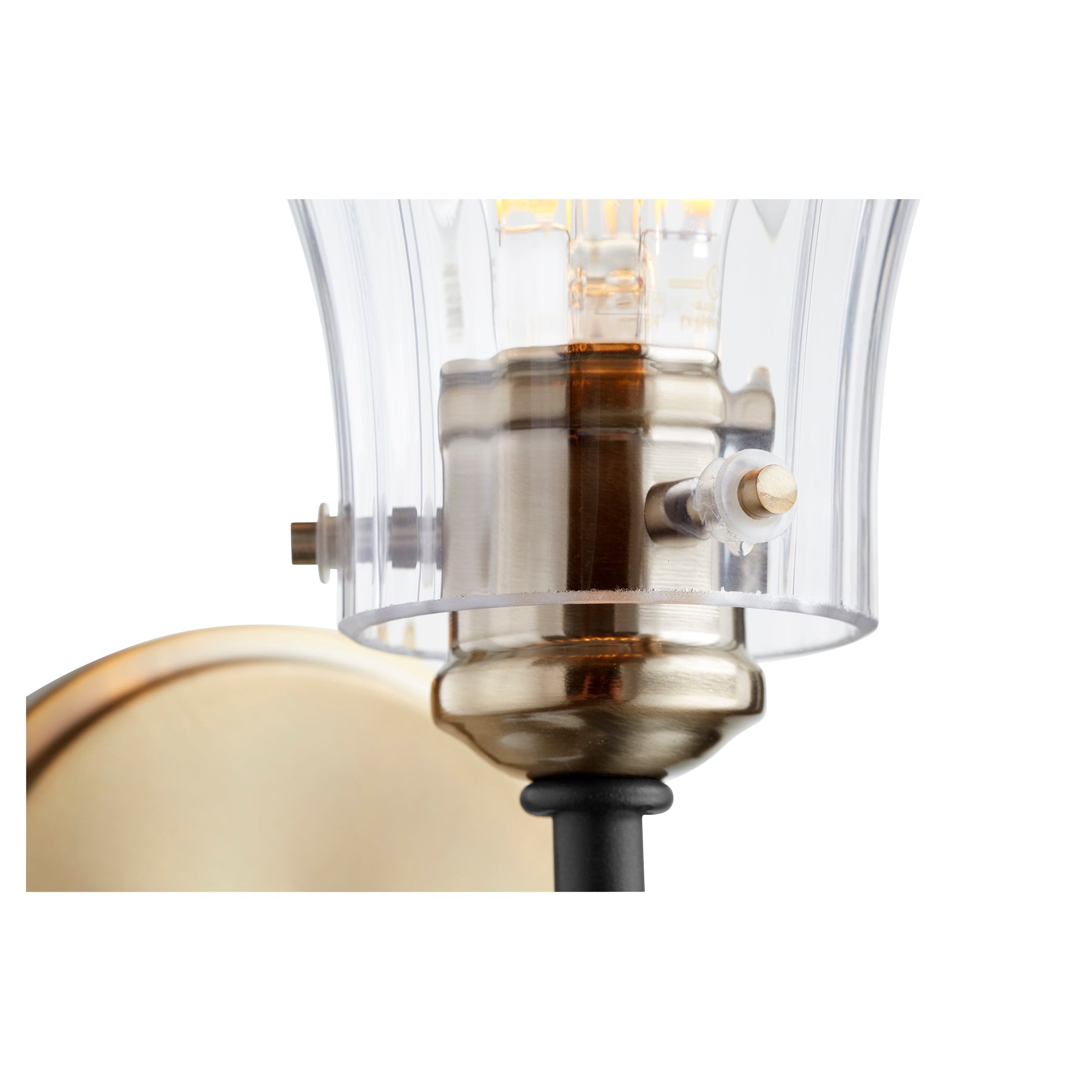 Quorum 511-1-69 Wall Mount - Textured Black W/ Aged Brass