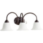 Quorum Spencer 5110-3-186 Vanity - Oiled Bronze W/ Satin Opal