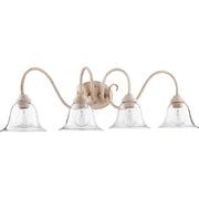 Quorum Spencer 5110-4-170 Vanity - Persian White W/ Clear/seeded