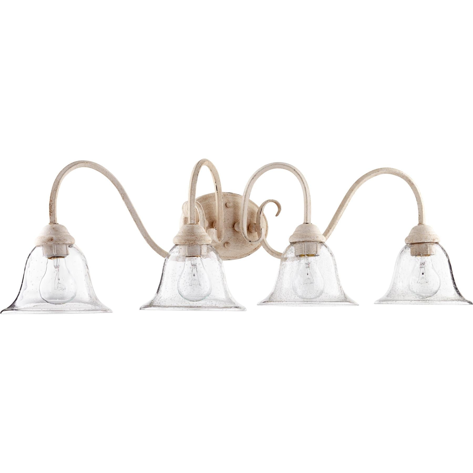 Quorum Spencer 5110-4-170 Vanity - Persian White W/ Clear/seeded