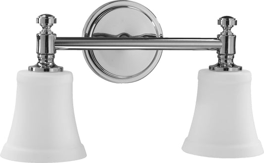 Oxygen Lighting 5122-2-14 Vanity Light Fixture, UL Damp Rated, Chrome