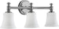 Oxygen Lighting 5122-3-14 Vanity Light Fixture, UL Damp Rated, Chrome