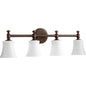 Quorum Rossington 5122-4-186 Vanity - Oiled Bronze W/ Satin Opal