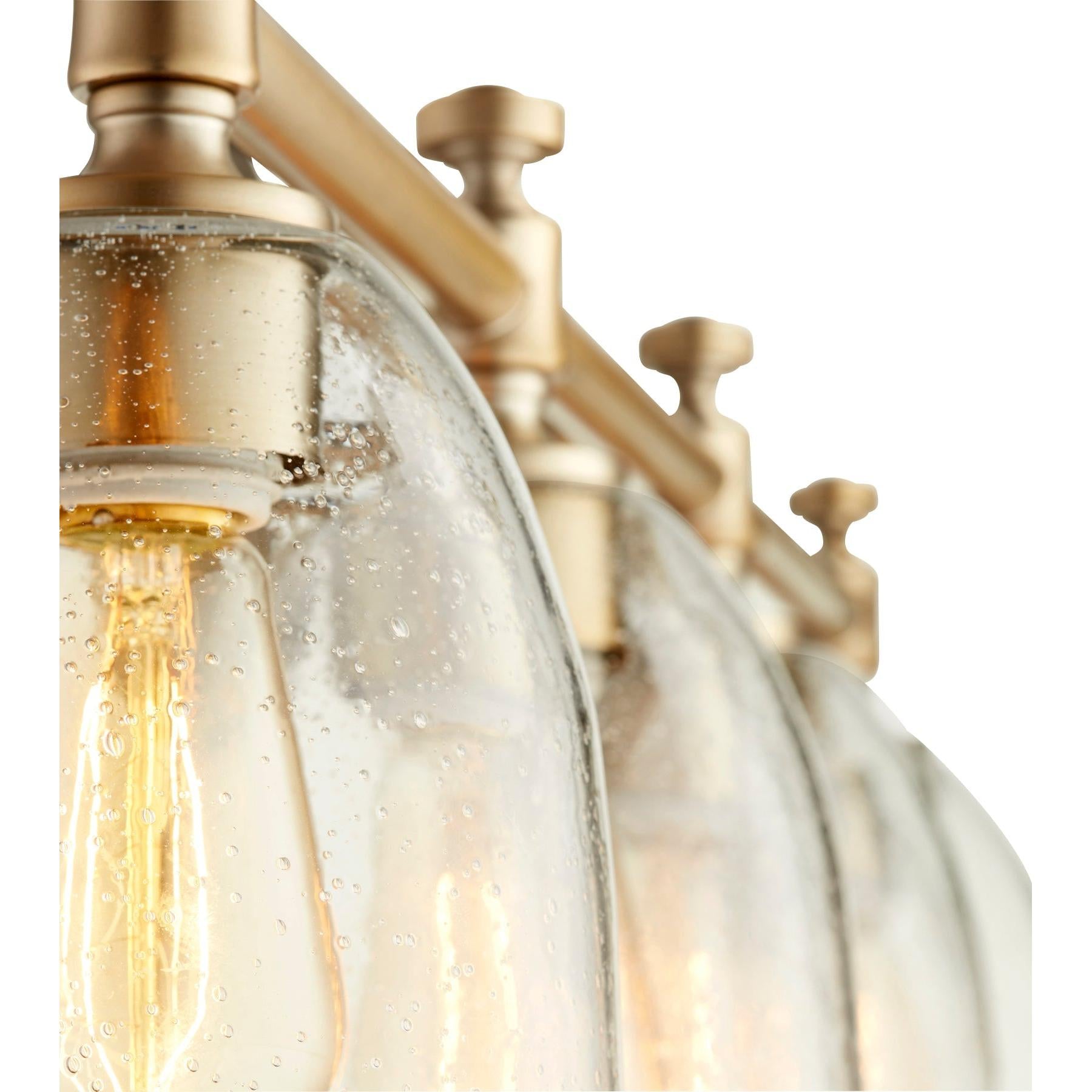 Quorum Rossington 5122-4-80 Vanity - Aged Brass W/ Satin Opal