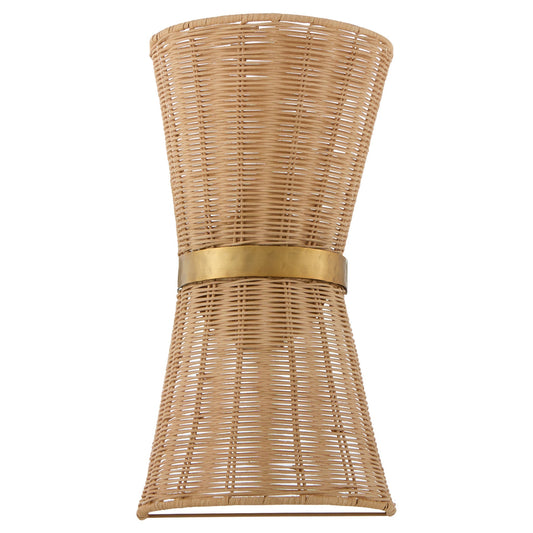 Quorum Fairview 5123-47 Sconce, UL Damp Rated, Brushed Brass