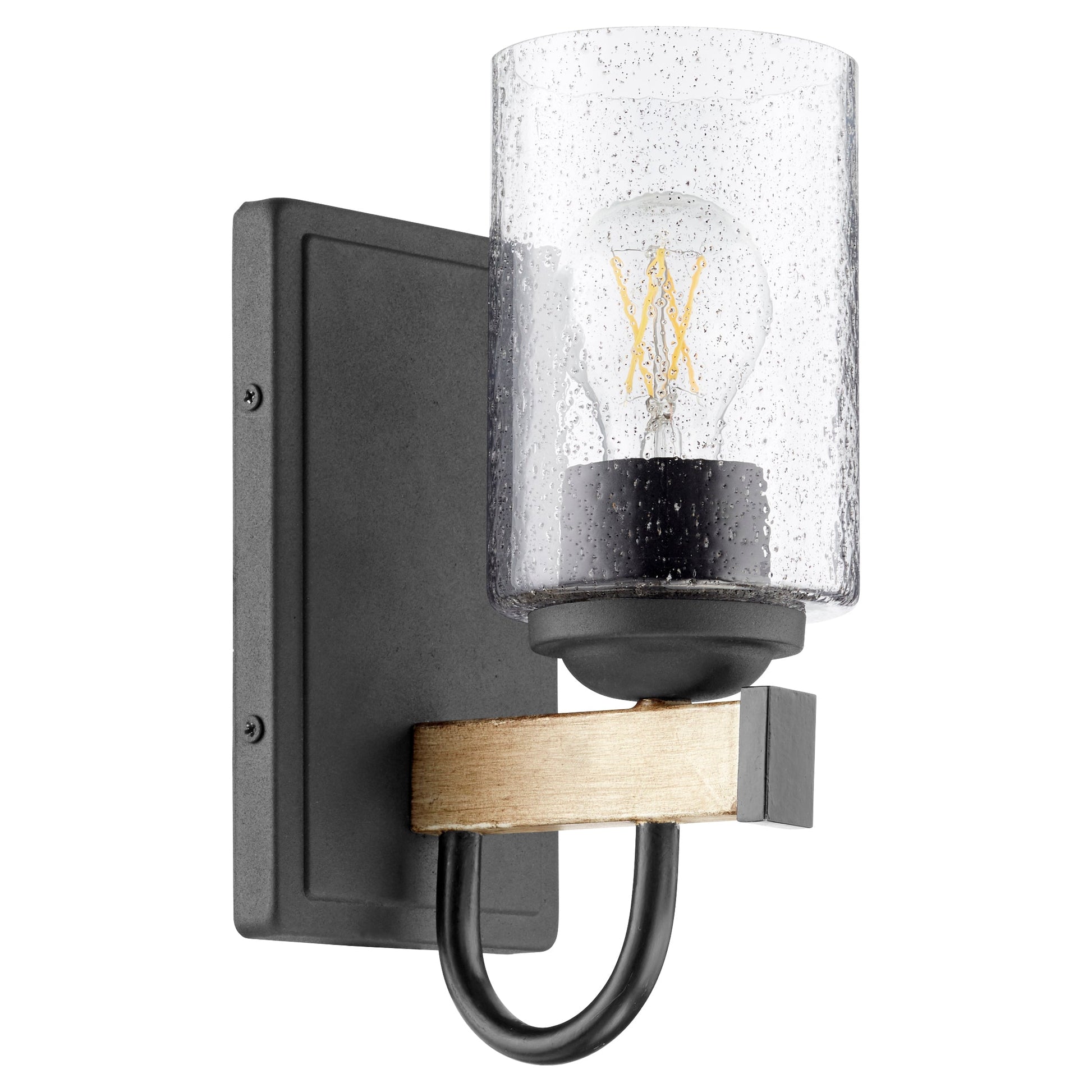 Quorum 5140-1-69 Wall Mount - Textured Black W/ Driftwood Finish