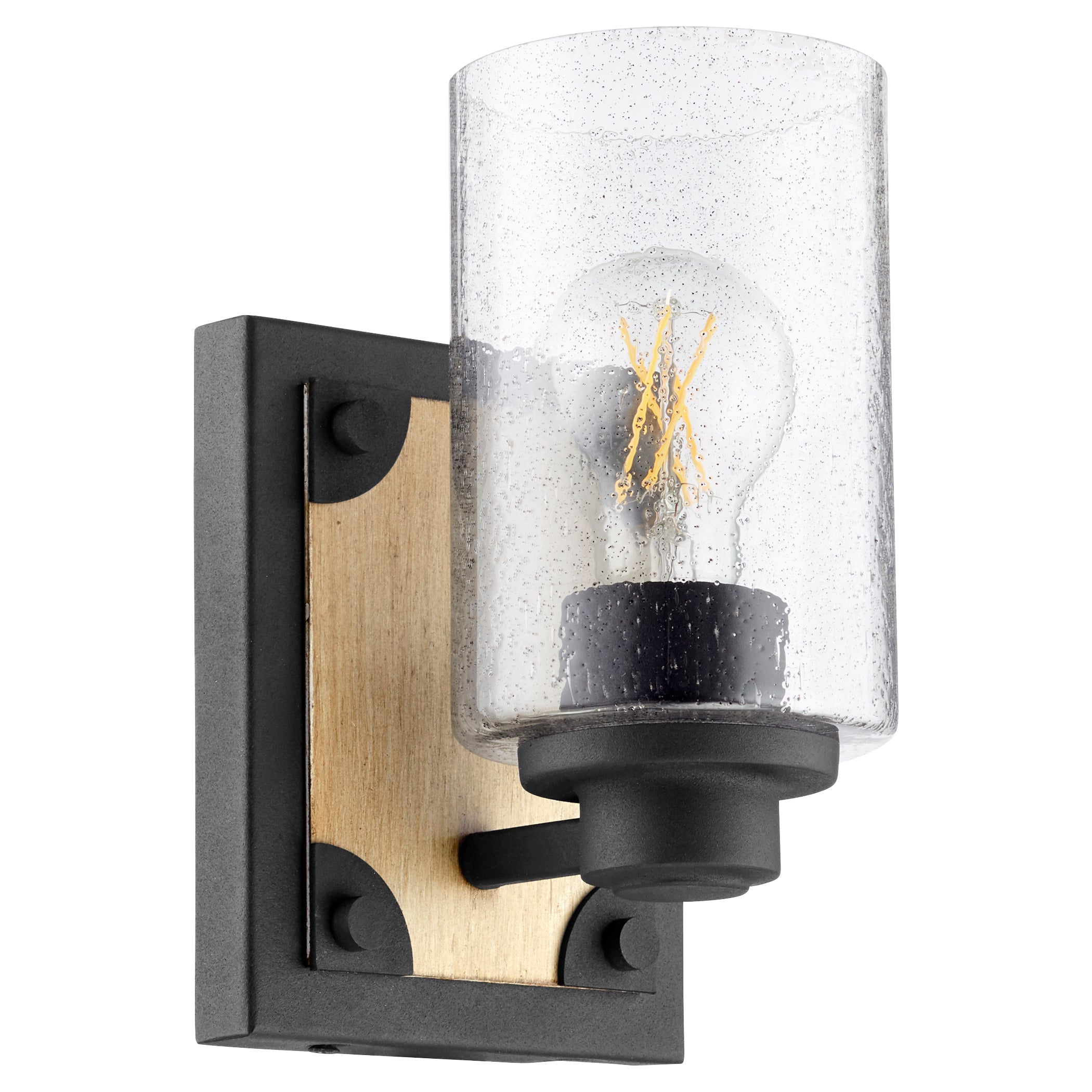 Quorum 5143-1-69 Wall Mount - Textured Black W/ Driftwood Finish