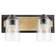 Quorum 5143-2-69 Vanity - Textured Black W/ Driftwood Finish