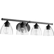 Quorum Brooks 5150-4-69 Vanity - Textured Black W/ Clear/seeded