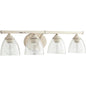 Quorum Brooks 5150-4-70 Vanity - Persian White W/ Clear/seeded