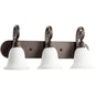 Quorum Bryant 5154-3-186 Vanity - Oiled Bronze W/ Satin Opal