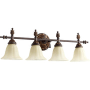 Quorum Rio Salado 5157-4-44 Vanity - Toasted Sienna With Mystic Silver