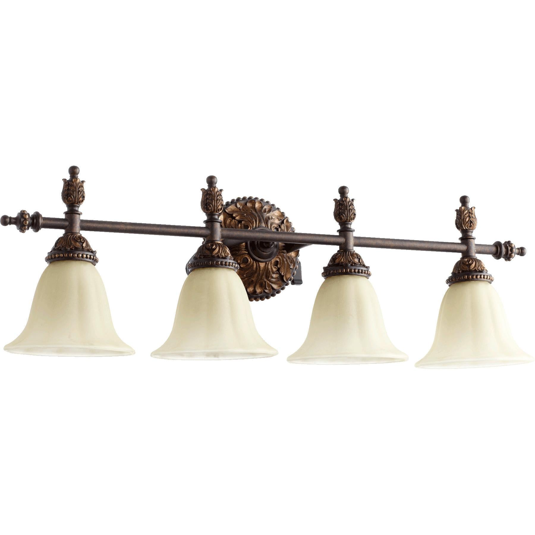 Quorum Rio Salado 5157-4-44 Vanity - Toasted Sienna With Mystic Silver
