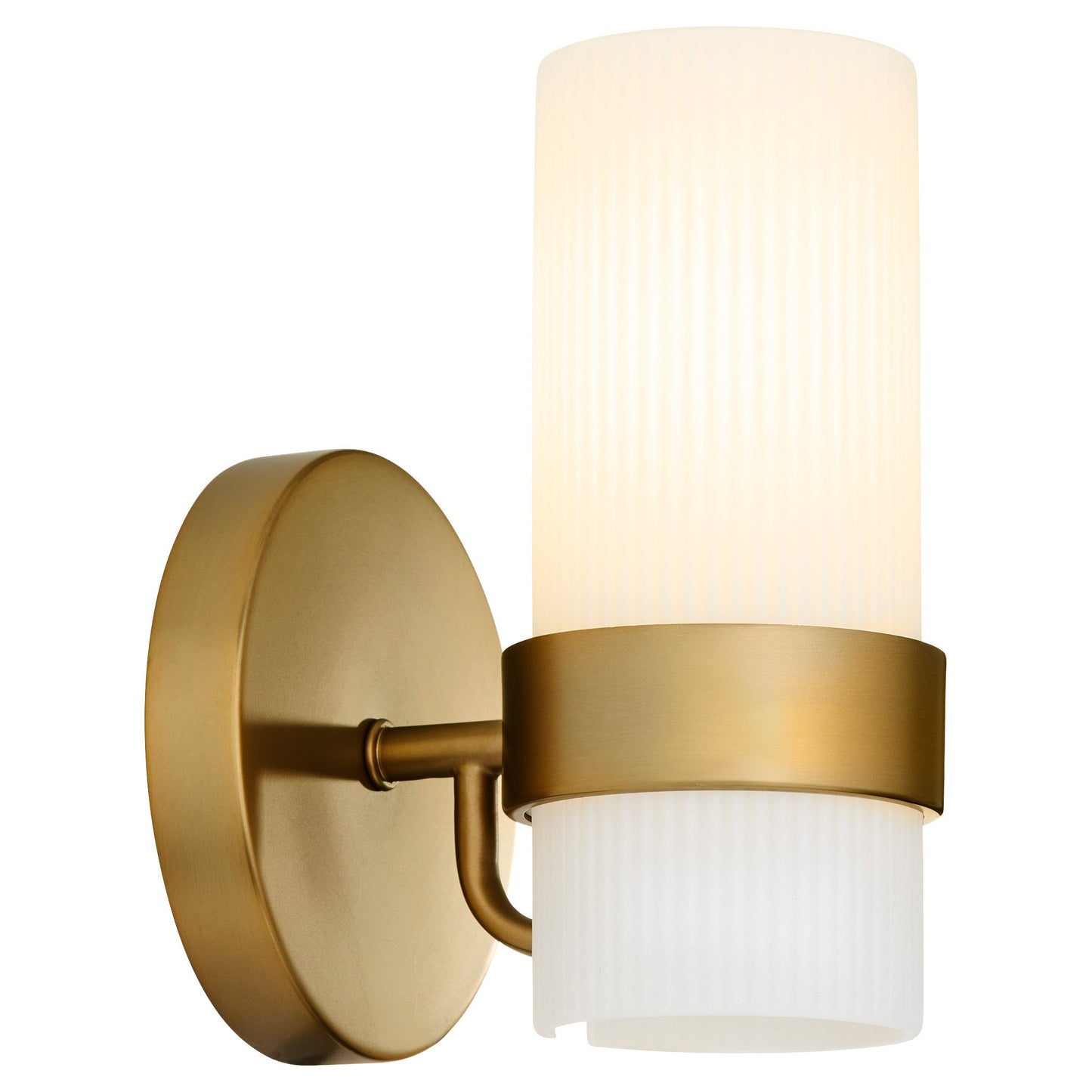 Quorum Sojourn 5169-1-47 Wall Mount, UL Damp Rated, Brushed Brass
